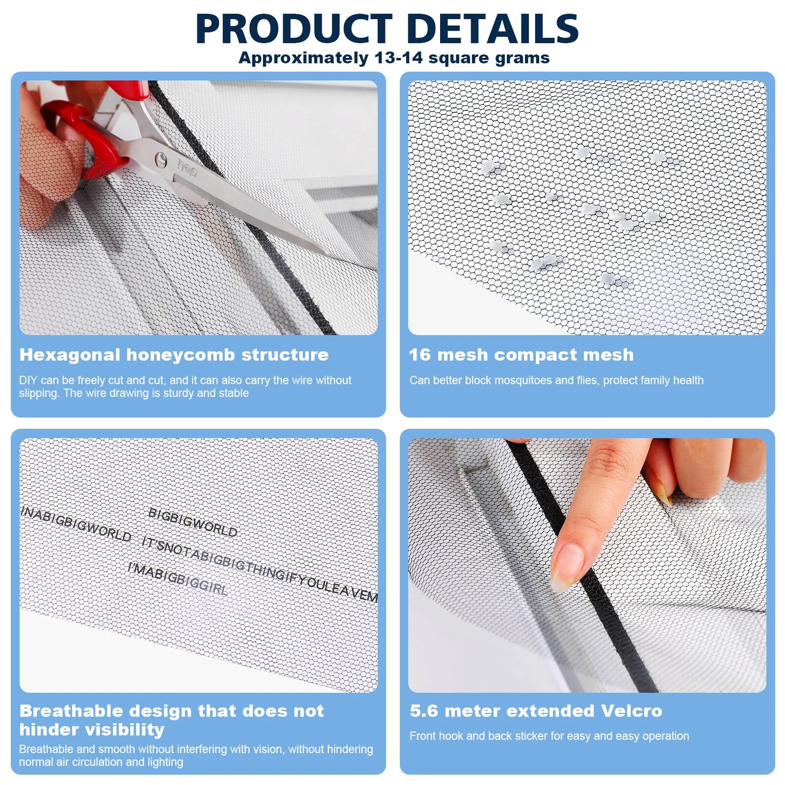 Anti Fly Mosquito Net Window Screen Mesh Adhesive Mosquito Insect Flying Bug Net Curtains for Kitchen Windows Home Protector. 