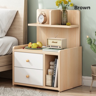 Mearaj Furniture Bed Side Table 30H 20L 12W Inches HM33 With Two Drawer And File Cabinet. 