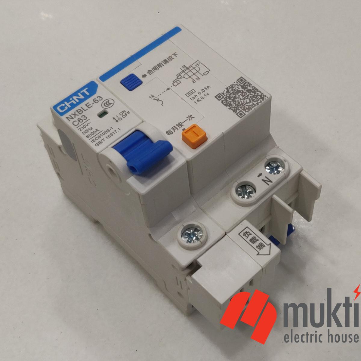 CHINT 32A SP RCBO 30mA 6KA Residual Current Operated Circuit Breaker NXBLE 1P Earth Leakage Protector