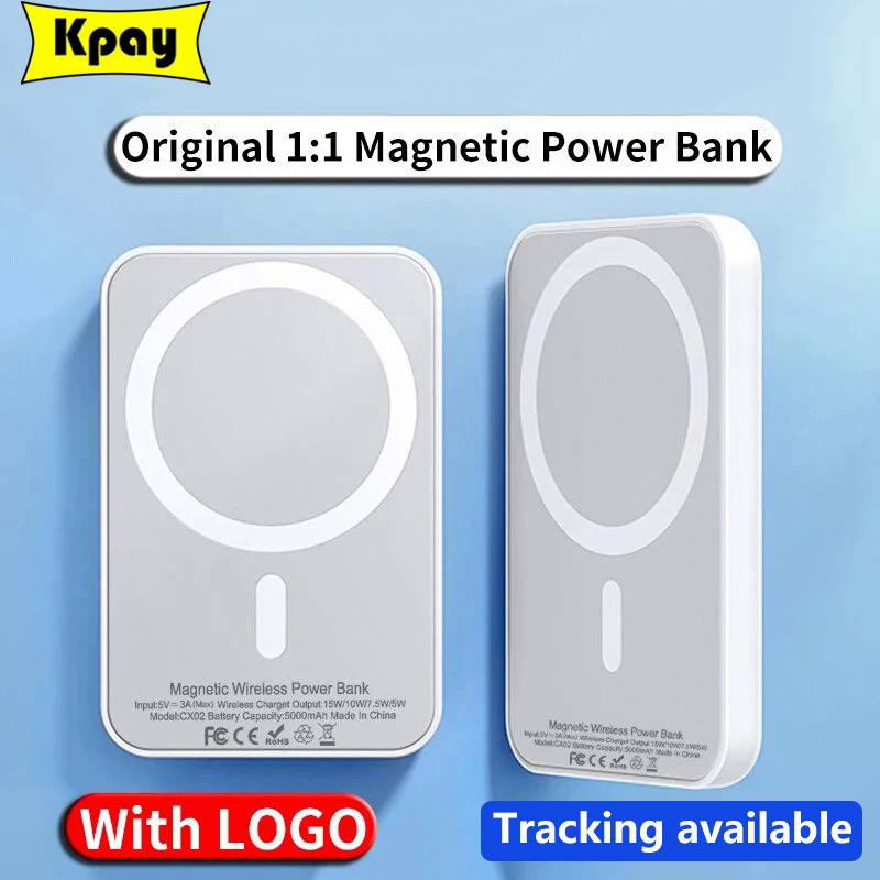 【Mascaraara】Original 1:1 Macsafe Power Bank Magnetic Wireless Powerbank External Portable Battery Pack For Apple iphone 15 14 13 12 Pro Max. 