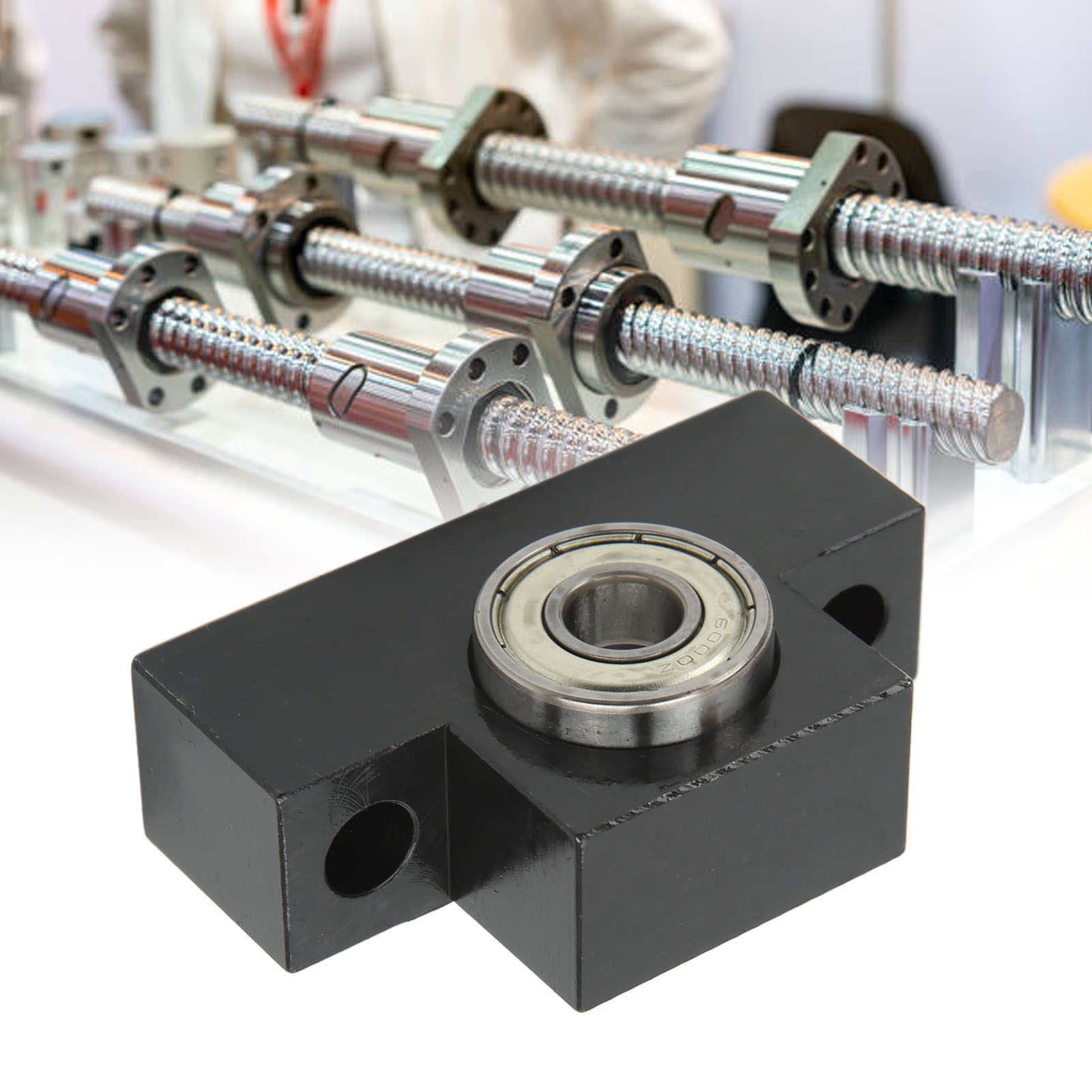 Ballscrew Support Block, Ball Screw Support Easy To Install with Bearing for Automation Devices. 