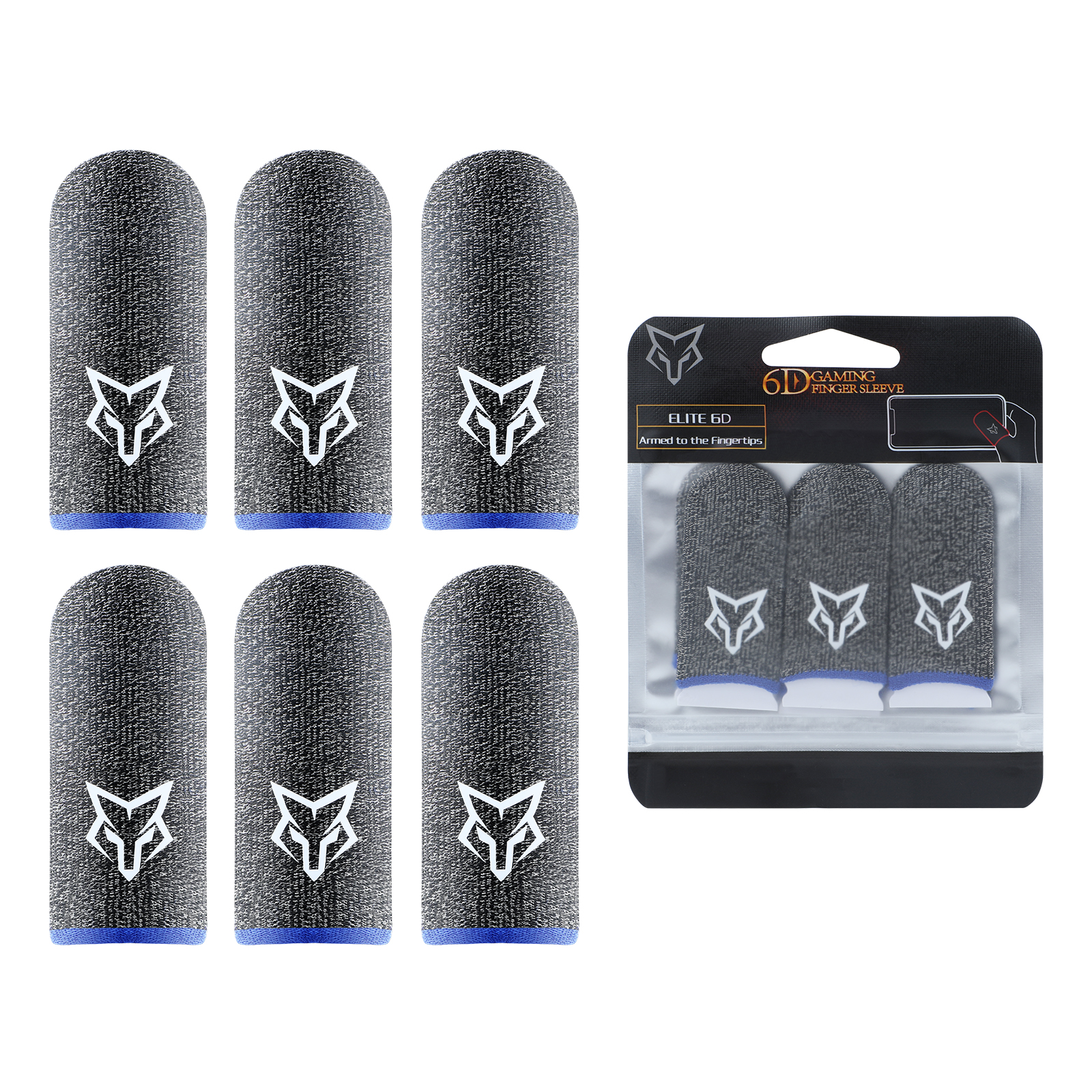 Original Fox Feelers 3 PUBG Game Touch Screen mobile phone 6D Gaming Finger Sleeve,Mobile Game Finger Sleeves