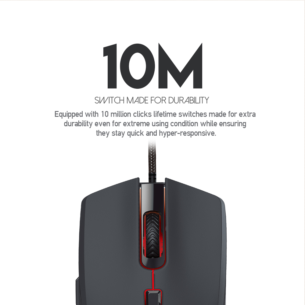 FANTECH CRYPTO VX7 Gaming Mouse 7000DPI and 6 Buttons Macro Huano 10M Switch Game RGB Wired Mouse For Laptop PC Gamer Mice. 