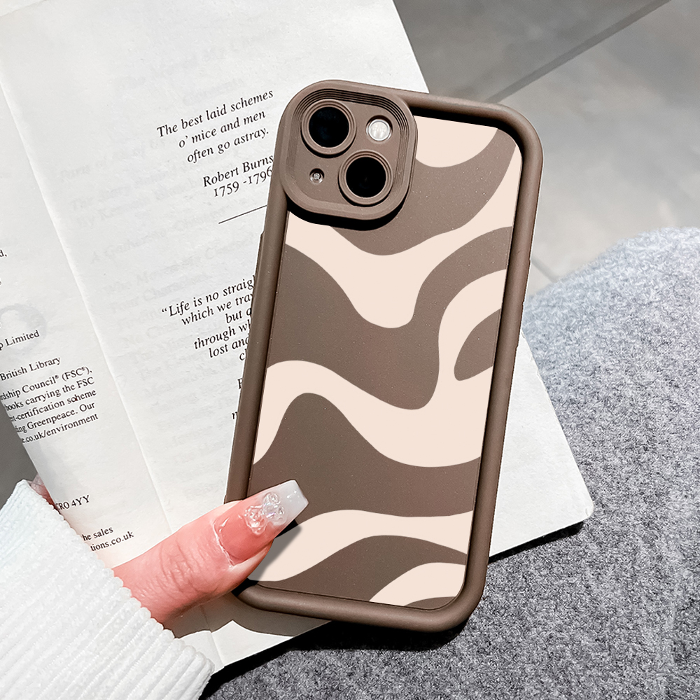 ZCSIBORUI for Redmi K40 Gaming Xiaomi Poco F3 GT Back Cover Zebra Stripe Pattern Soft Camera Protection Rubber Square Ladder Phone Case. 
