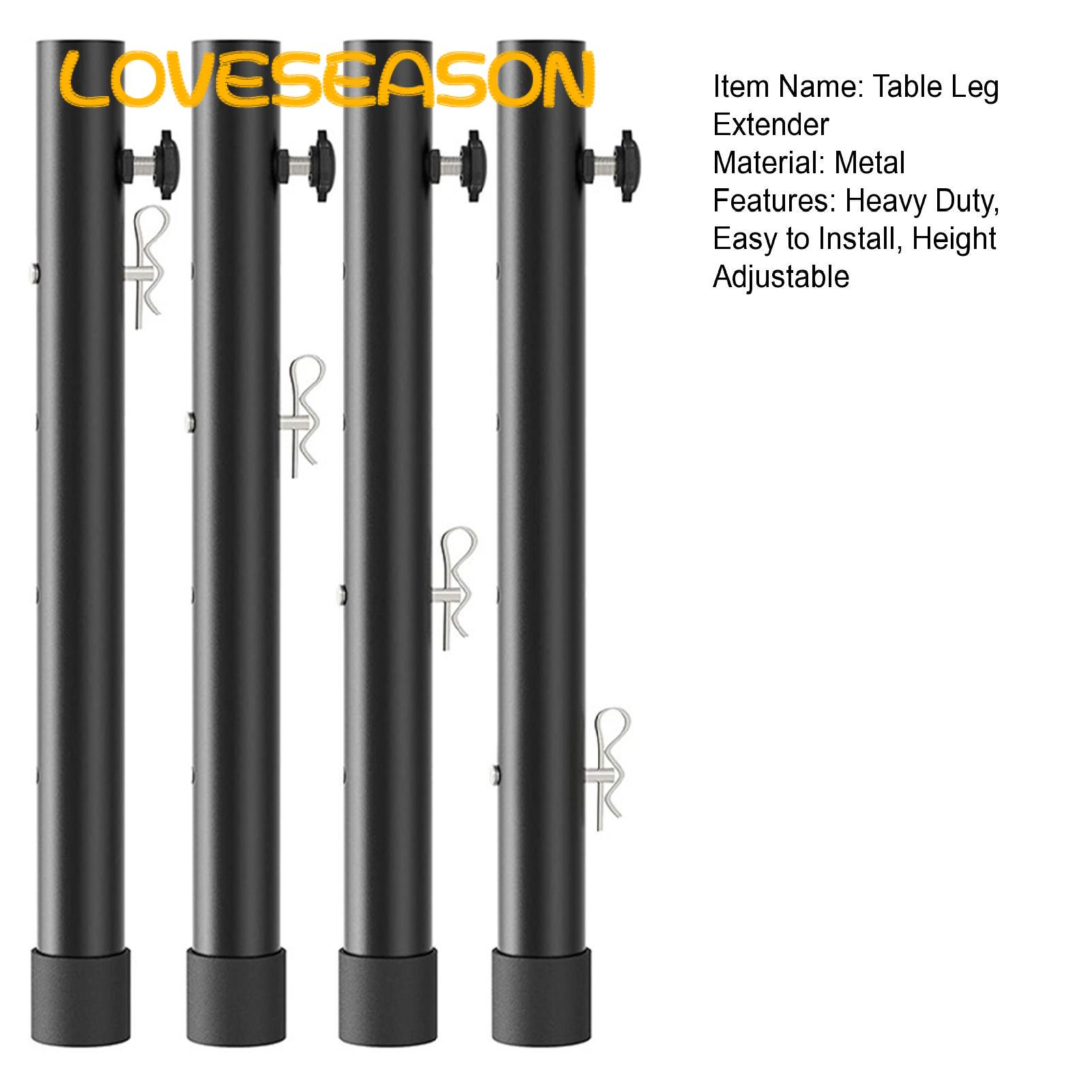 Loveseason Table Leg Extender No Tools Required Folding Tables Straight/Bent Leg Extender. 