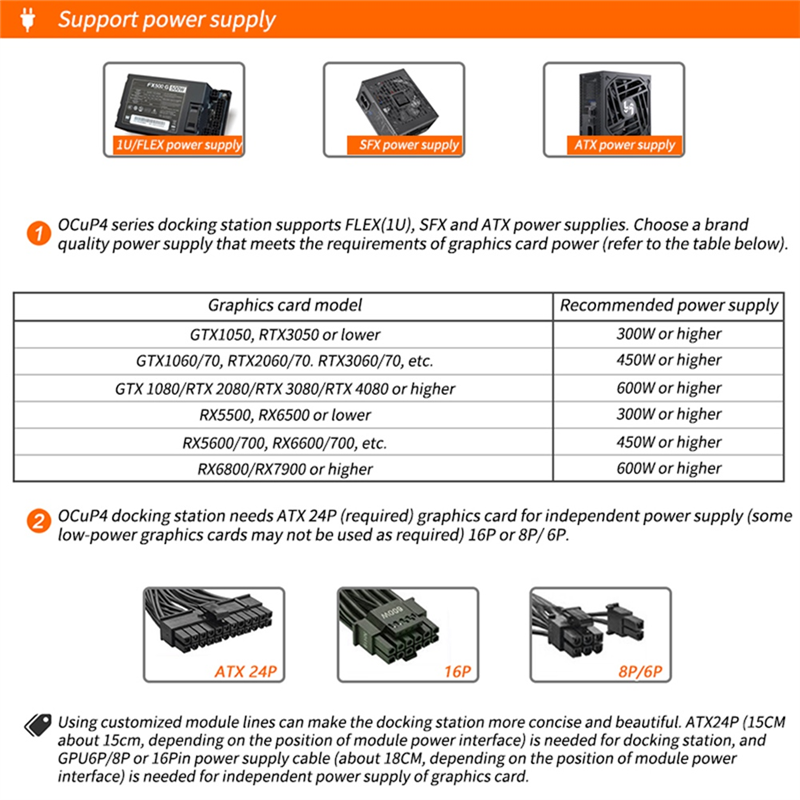 OCuP4V2 OCuLink GPU Dock , NVME M.2 to OCulink Adapter With. 