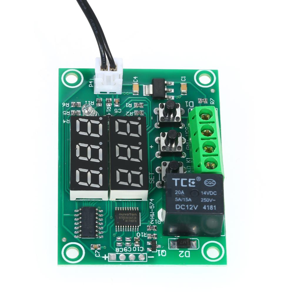 KOGEEK XH-W1219 Digital Temperature Controller Dual Digital Thermostat Ther-mo-meter Heating & Cooling Control Module Dual Digital Temperature Control Module PCB Board. 