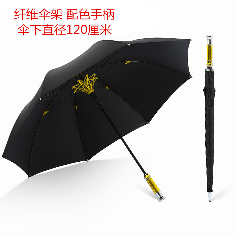 Douyin Internet celebrity with the same luxury VIP umbrella fully automatic men's business straight pole long-handled umbrella for rain or shine. 