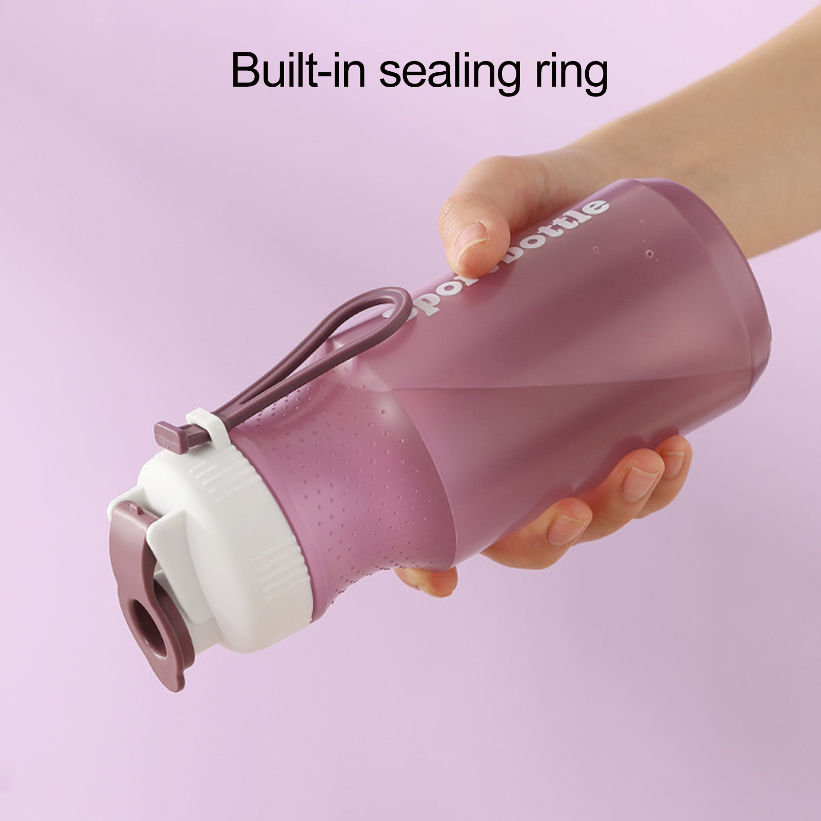 380/560/600ml Water Bottle Heat Resistant Large-capacity Drinking Creative Lid Press Button Drinking Bottle Daily Use. 