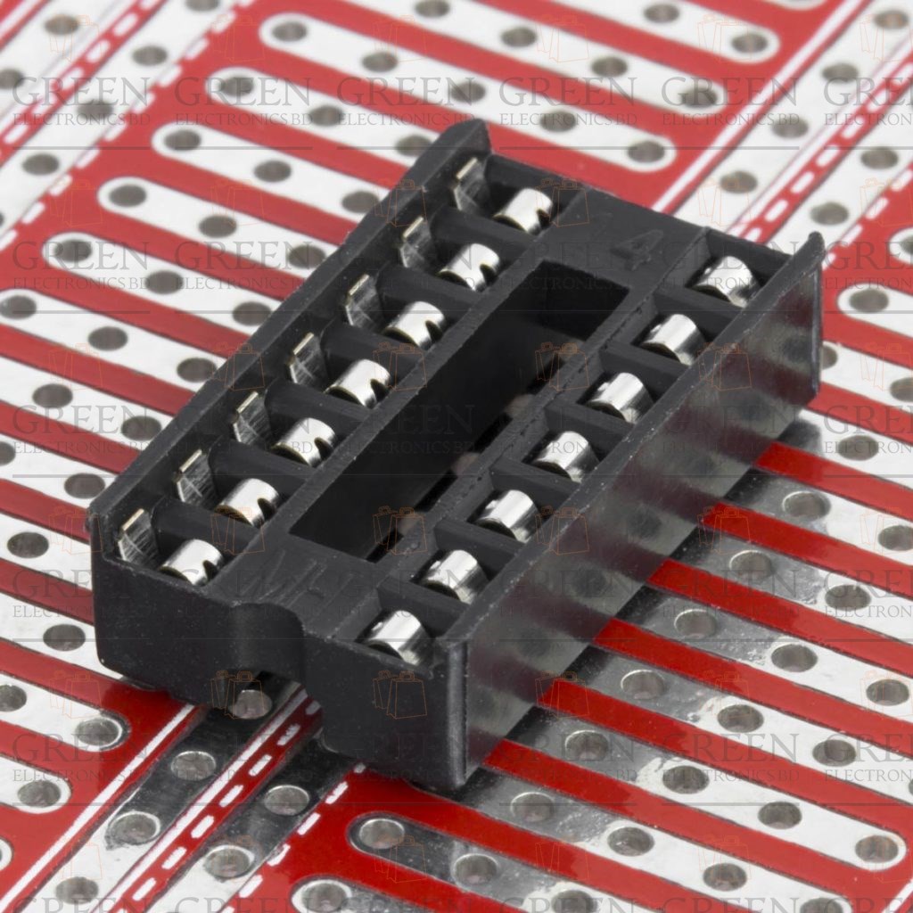 5Pcs 14 Pin IC Base 14 Pin PCB Mount Low Cost IC Socket DIL DIP IC Socket PCB Mount Connector Adaptor Solder Type IC Base Socket For 14 Pin IC. 