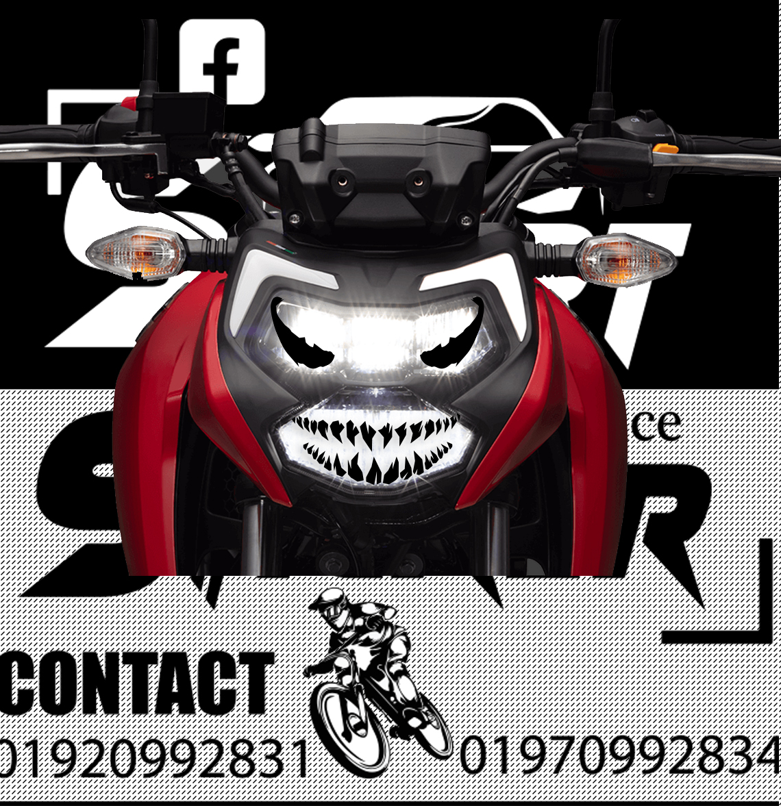 apache 4v eye sticker || head light sticker || bike sticker. 