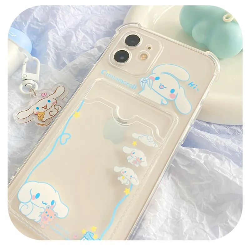 Sanrio Cinnamoroll Phone Cases For iPhone 14 13 12 11 Pro Max X XR XS 8 7 Plus Transparent Shockproof Silicone Hello Kitty Case. 