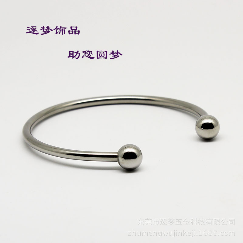 European, American and Korean version of simple 316L stainless steel titanium steel 3mm round wire versatile bracelet ring bracelet hardware jewelry