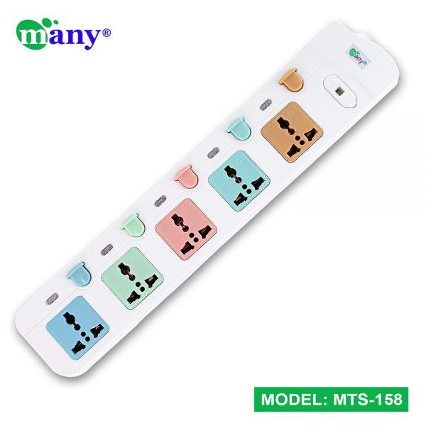 Multiplug Many Business Class 3 Port Socket-158-3 Pin Plug/5 Miter Wire. 