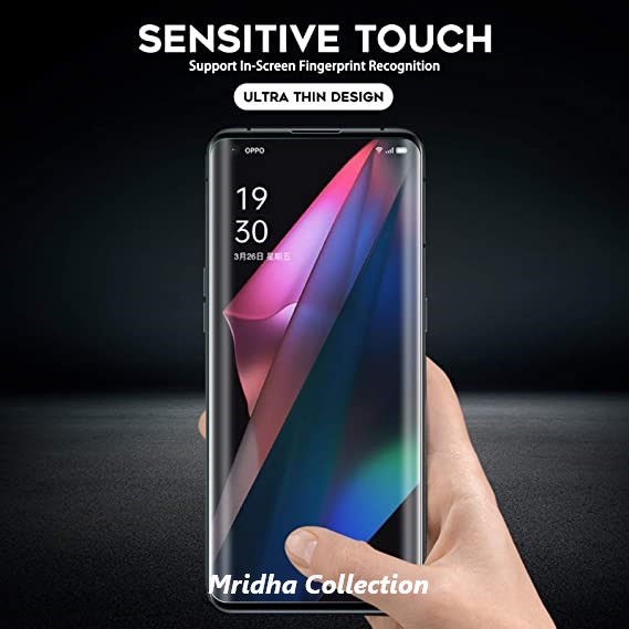Oppo Find X3 Neo 5G (A+ GRADE) Premium UV Tempered Glass Screen Protector Curved with Liquid Glue and UV Light -Transparent Clear. 