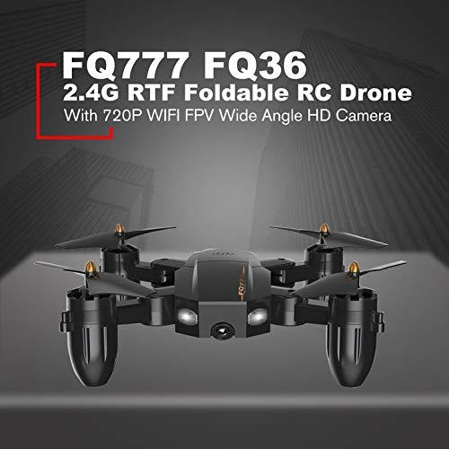 FQ777 FQ36 Mini WiFi FPV with 720P HD Camera Altitude Hold Mode Foldable RC Drone Quadcopter RTF. 
