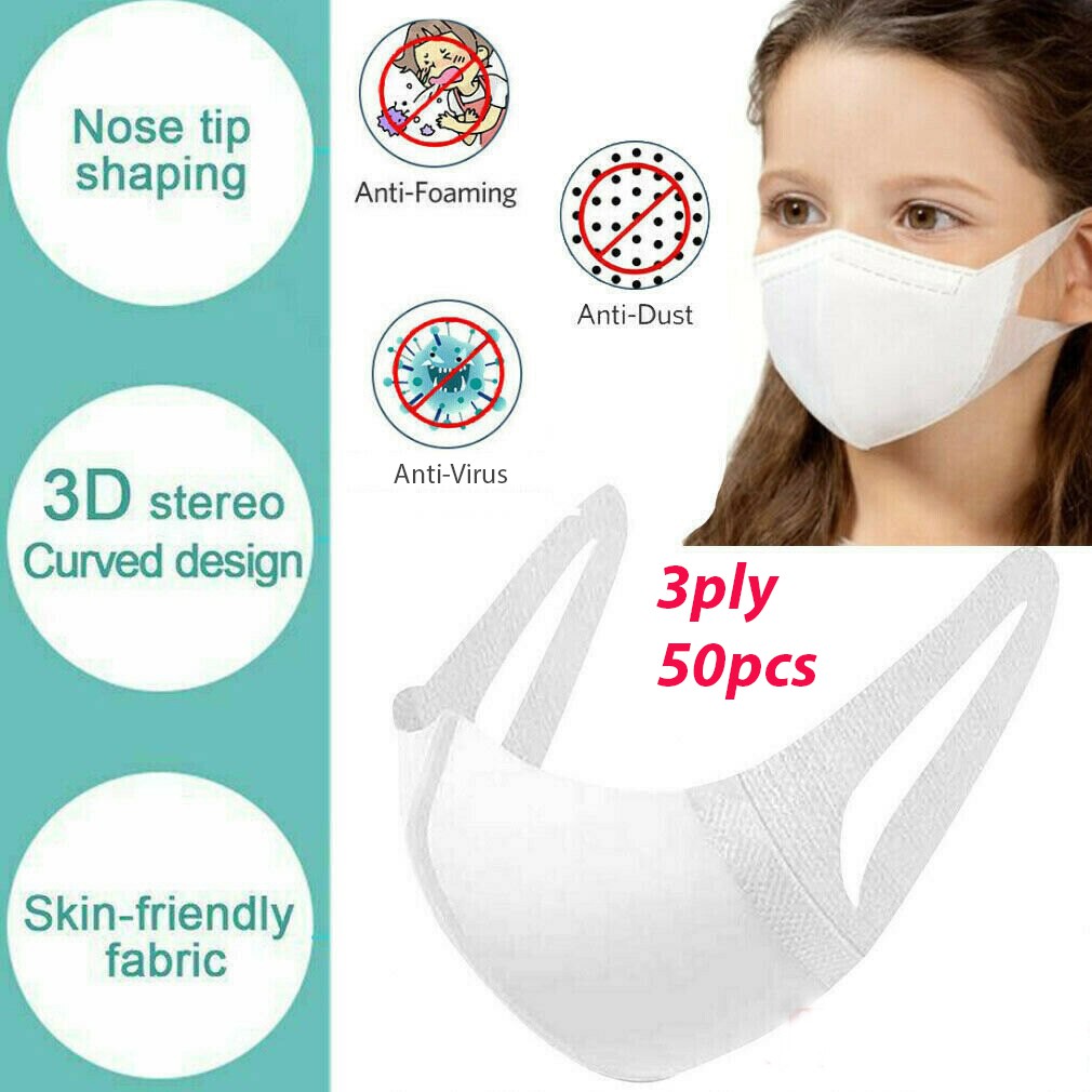 Disposable Mask 3D 3 ply Non Woven Face Mask Respirator 10 pcs