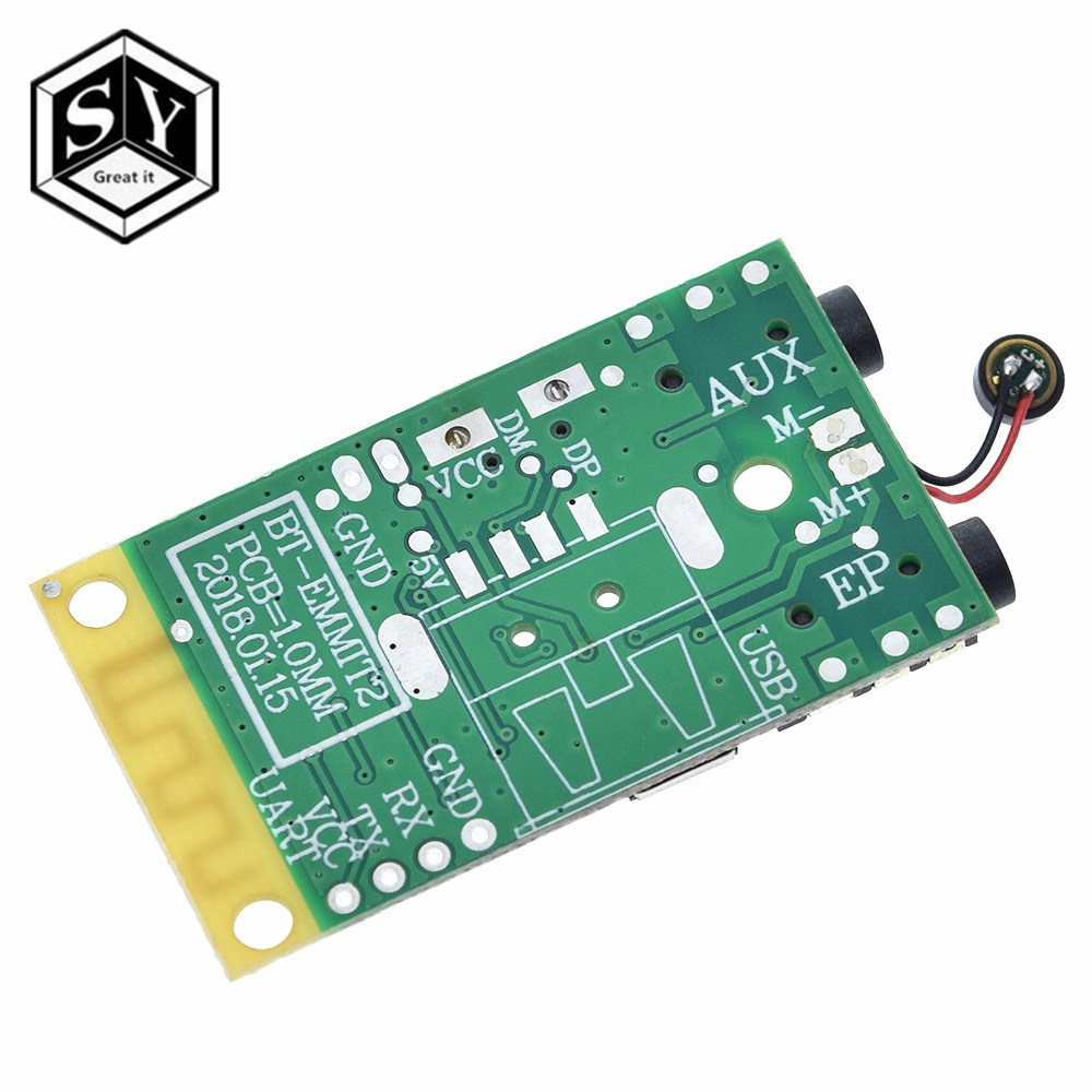【The road to happiness Store】Bluetooth audio transmitter board 3.7V~5V 10M Distance decoding wireless module Speakers diy 3.5mm for Arduino. 