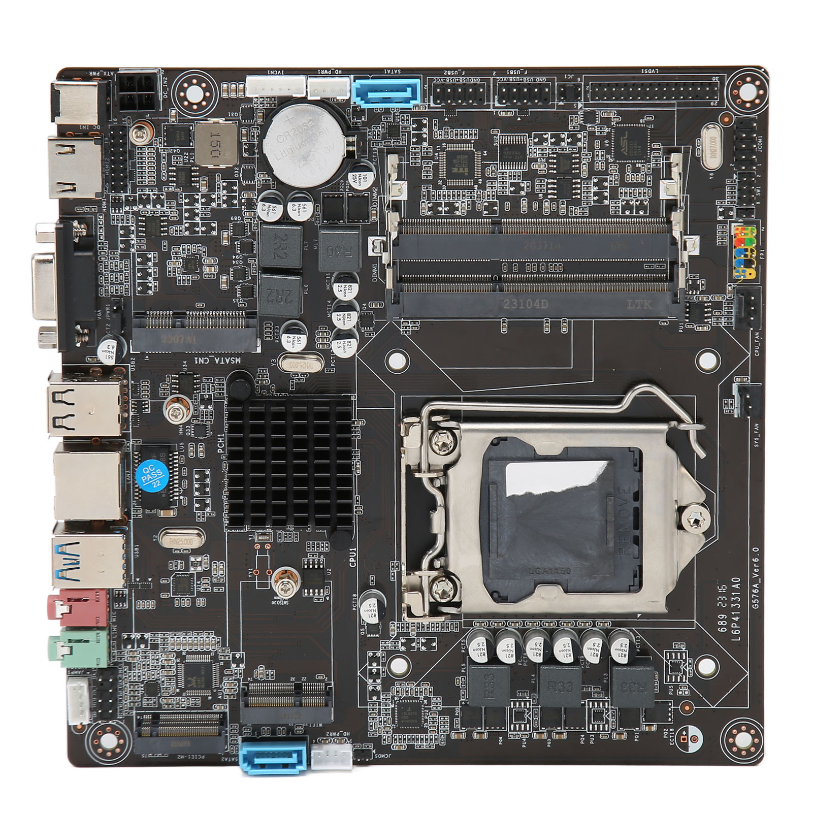 H81 Mini ITX Motherboard LGA 1150 Slot Dual Channel DDR3 Support for Core I3 I5 I7 4th 5th Generation CPU for All in One PC. 