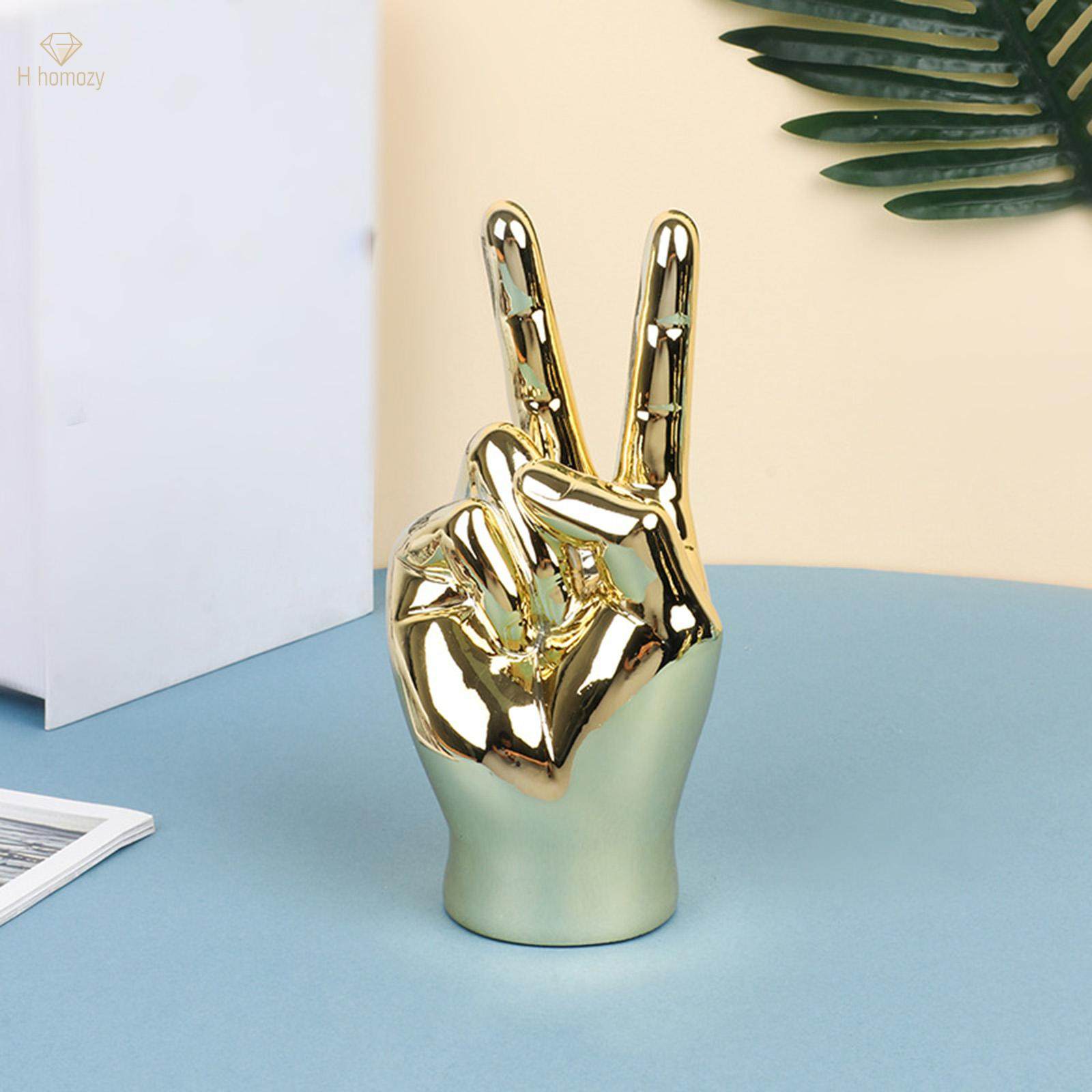 Hand Gesture Statue Creative Hand Sculpture for Home Table Centerpiece Decor Thumbs Up Aureate. 