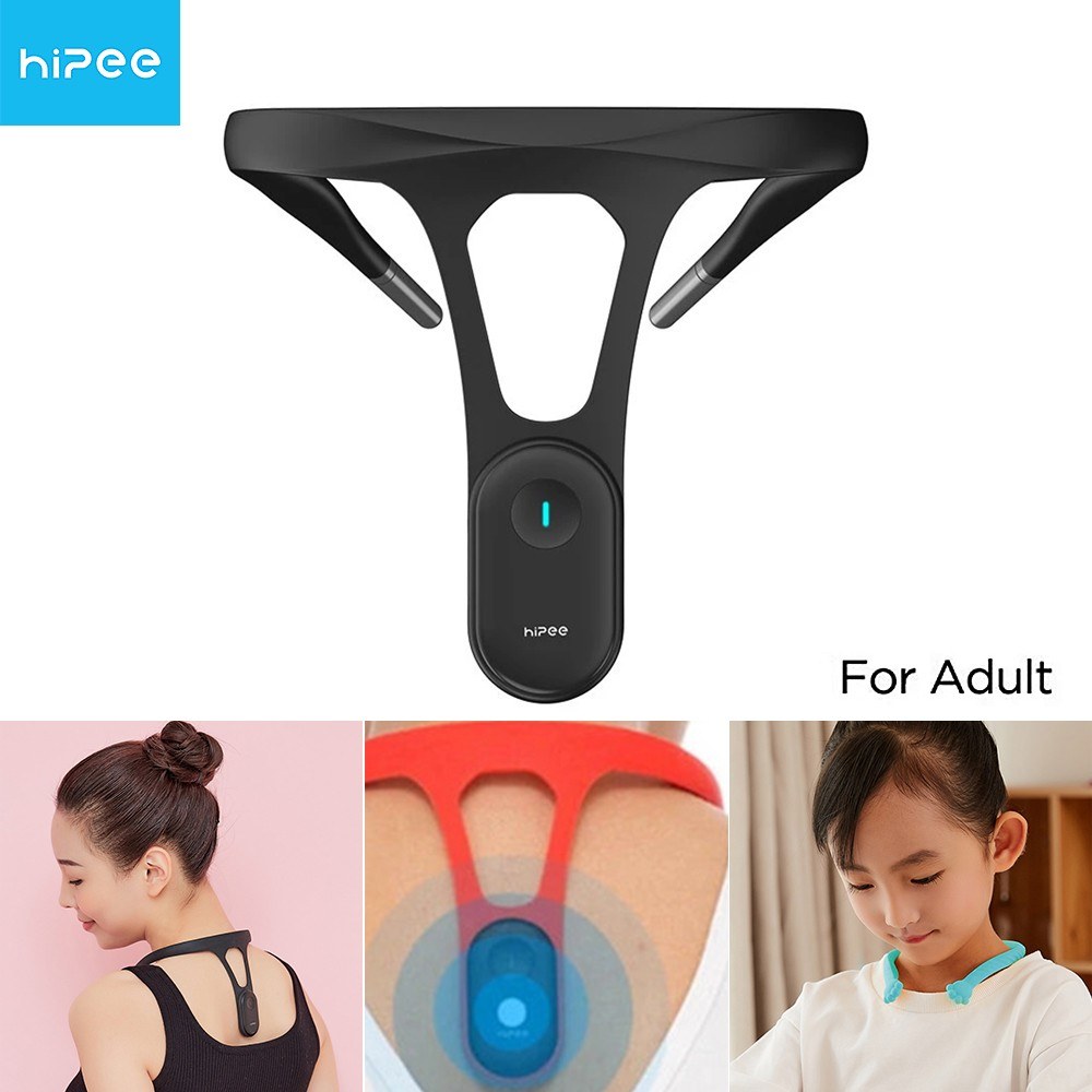 Hipee intelligent posture corrector for real-time monitoring of back health - black. 