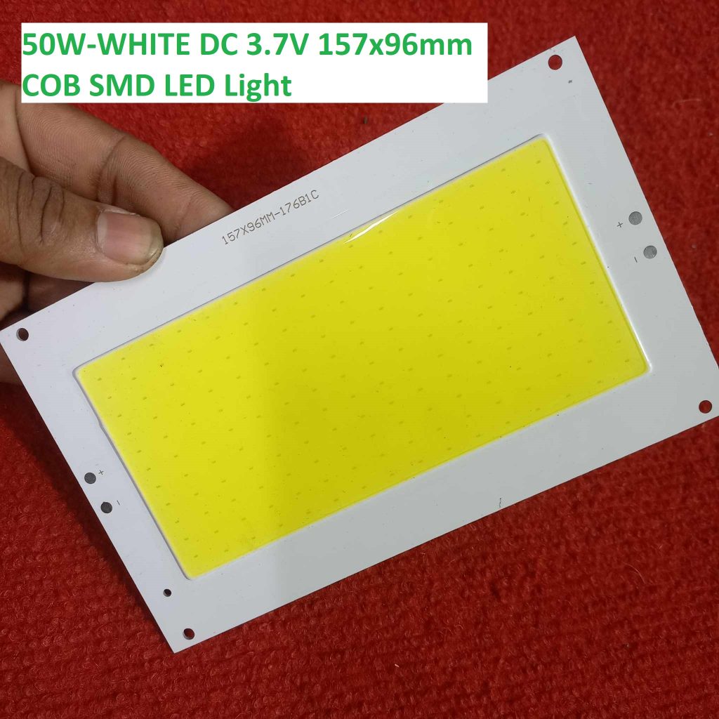 50W COB WHITE Color 50W 3.7V Size 157x96mm COB SMD LED Light Chip White COB LED Light Bulbs