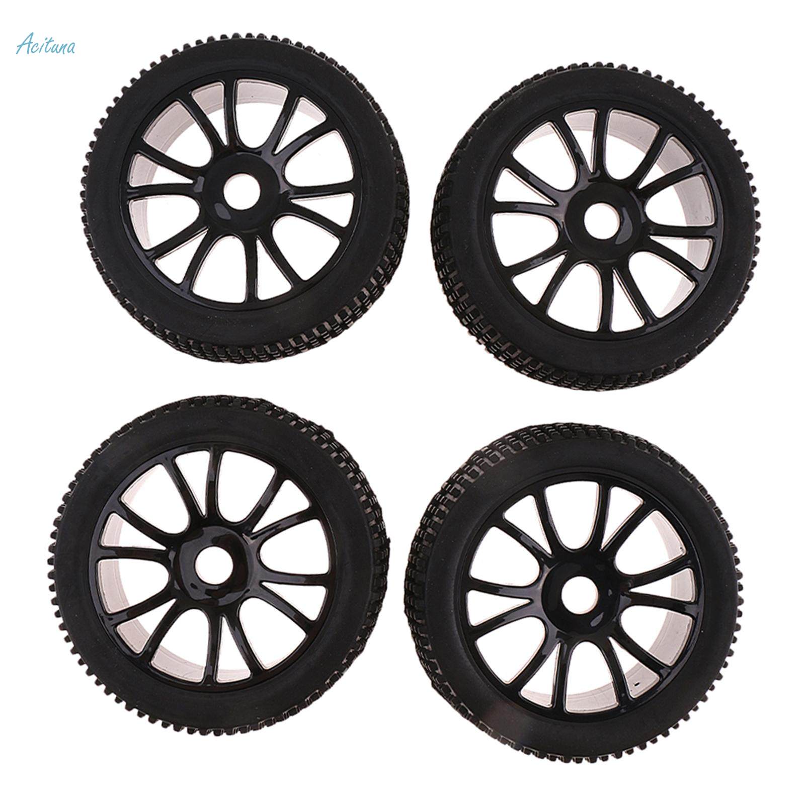 8Pieces 1/8 RC Car Tires Wheel Rims Hex for HSP HPI RC Car Parts. 