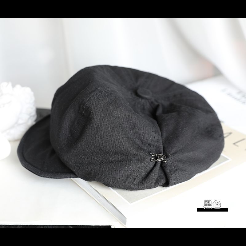 Blockbuster return丨lazy Japanese cotton and linen berets, women's spring and summer streets, versatile hats, three-dimensional shaped, newsboy hats. 