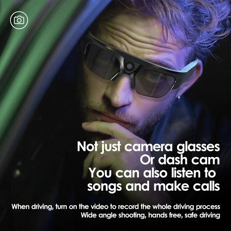 2K HD Action Camera Glasses Video Recording Sport Sunglasses with Bluetooth Speakers Call Smart Glasses 4K Ultra Mini Camera. 