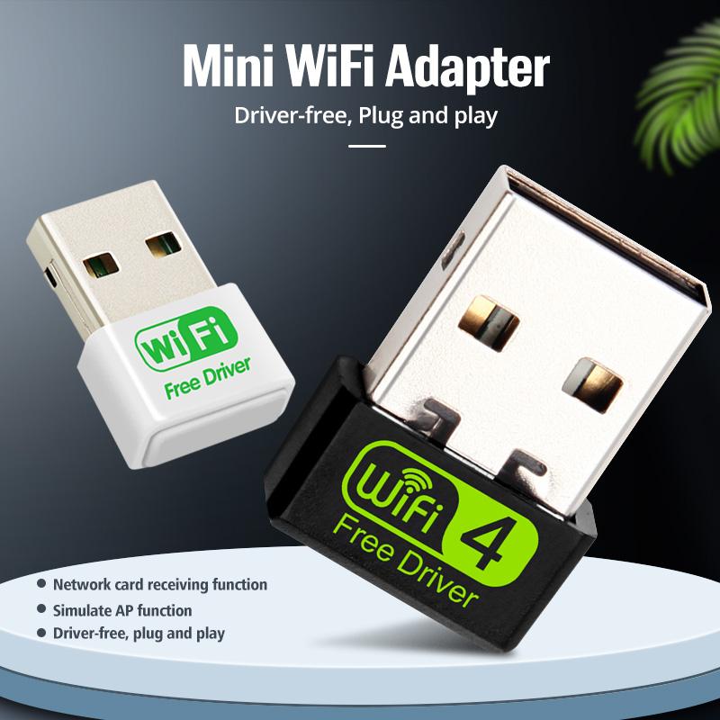 Mini WiFi Adapter Free Driver 150Mbps USB WiFi Adapter Receiver 2.4G Bluetooth Network Card Transmitter IEEE 802.11b/g/n. 