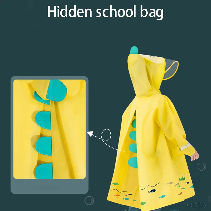 Cute Polyester Baby Raincoat Outdoor Waterproof Rain Coat Children Impermeable Poncho Boys Girls Rain Jacket. 
