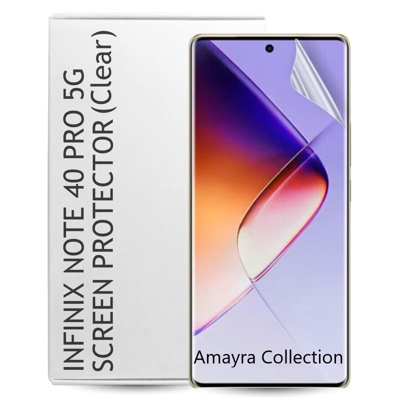 3in1 Protector Combo Pack for Infinix Note 40 Pro+ 5G (Front Hydrogel Screen Protector Poly + Back Hydrogel Poly Protector + Camera Lens Protector). 