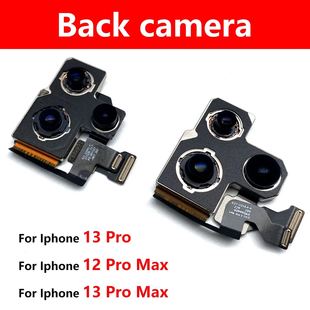 Original For iPhone 12 12Pro 13 13Pro Max Mini Front Camera Flex With Back Rear Camera Module Flex Cable. 