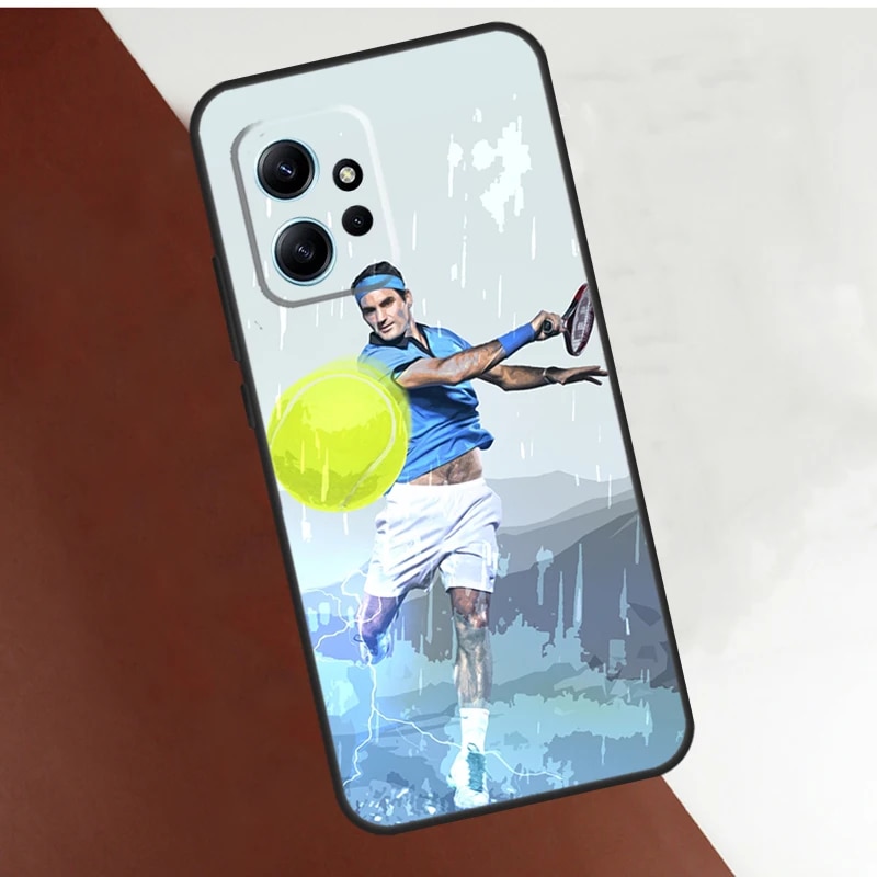 Tennis Roger Federer RF Case For Xiaomi Redmi Note 12 11 10 8 9 Pro 12S 11S 10S 9S Coque For Redmi 12 9C 10C 12C. 