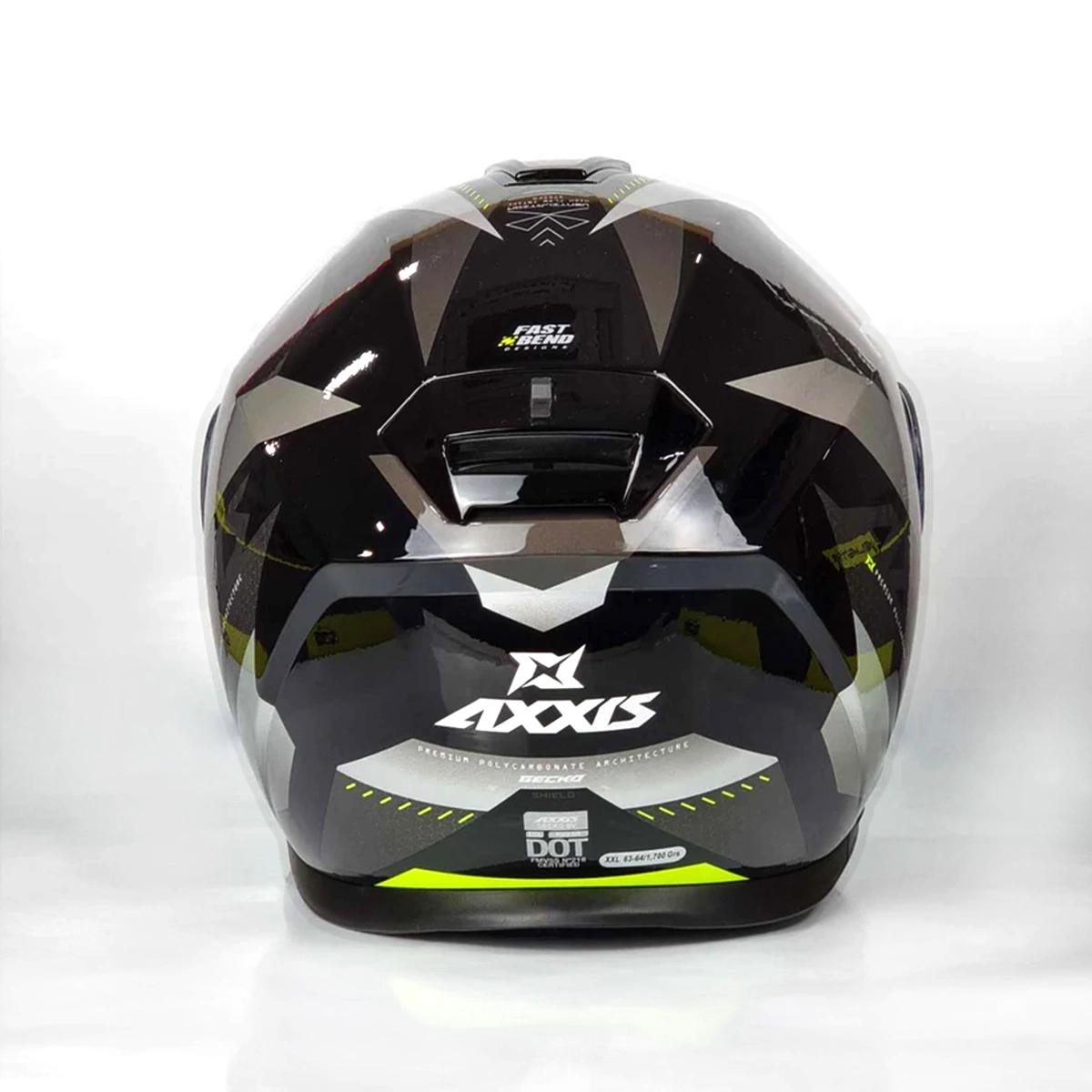 Full Face Axxis Eagle Gecko SV  Shield B2 Glossy Grey - Helmet. 
