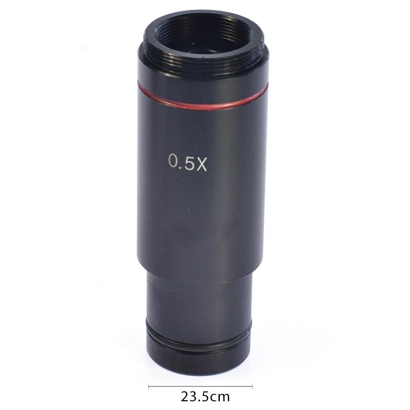 0.5X C Mount Microscope Adapter 23.2mm Electronic Eyepiece Reduction Lens 0.5X Microscope Relay Lens for Microscope CCD Camera. 