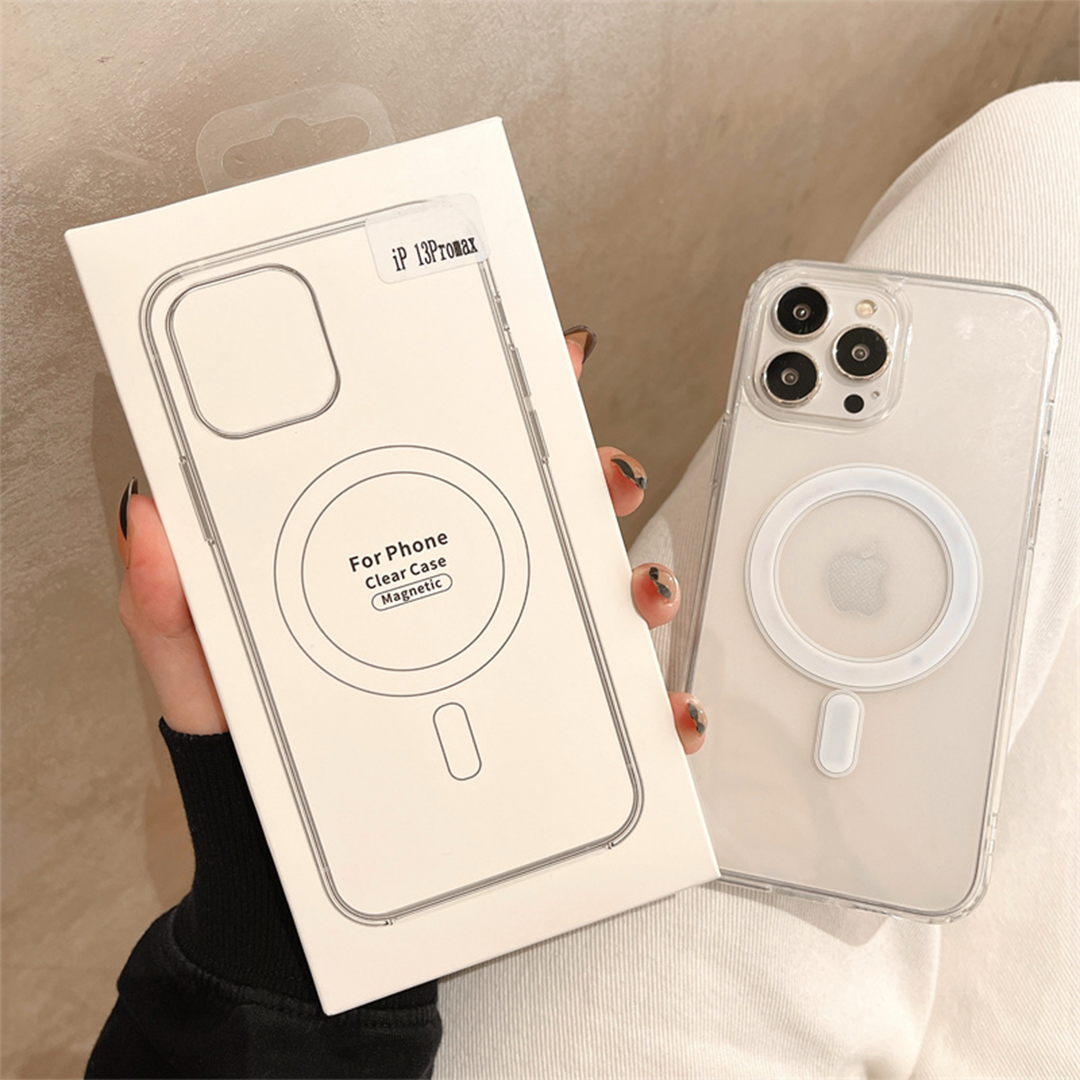 Magnetic Wireless Charging Case Clear Shockproof Back Cover For Apple iPhone 11-14 full series is available. 