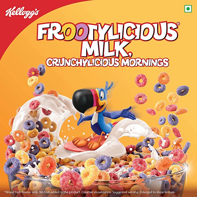 Kellogg's Froot Loops Crunchy Multigrain Breakfast Cereal 285gm. 