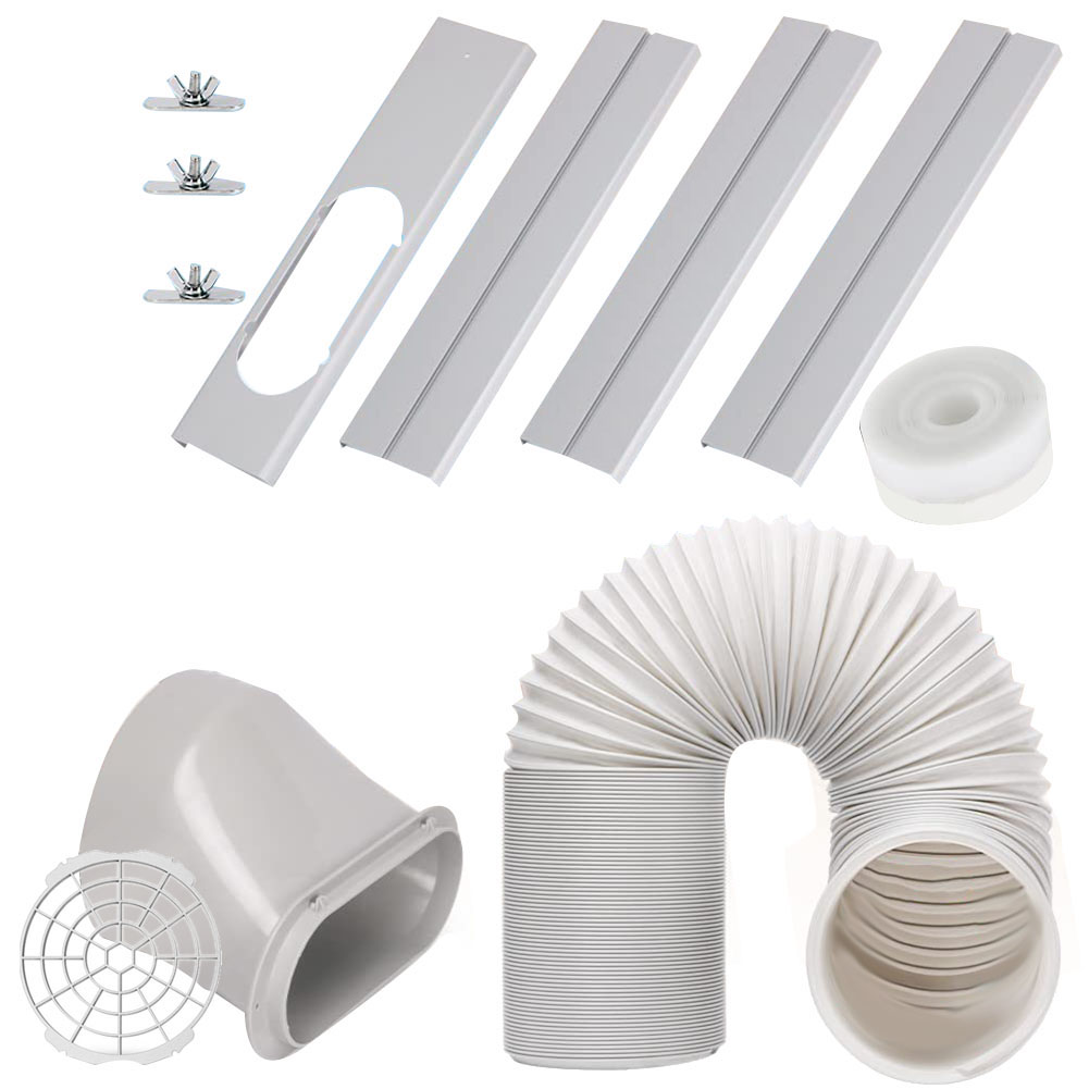Portable Air Conditioner Window Door Kit with 59Inch Exhaust Hose