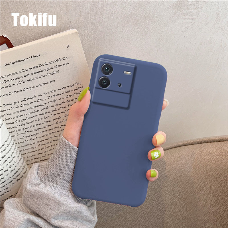 Tokifu IQOO Neo 6 Casing The New Liquid Silicone Phone Case All-inclusive Shockproof Back Cover. 