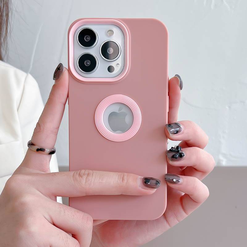 Luxury Soft Silicone LOGO Hole Phone Case For iPhone 13 Pro 12 11 Pro Max XR X XS 7 8 Plus Camera Bumper Shockproof Candy Cover. 