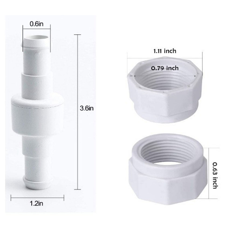 D20 Hose Swivel with D15 Hose Nut Compatible with 280, 380, 180 Pool Cleaner Hose Swivel,Pool Cleaner Replacement Parts. 