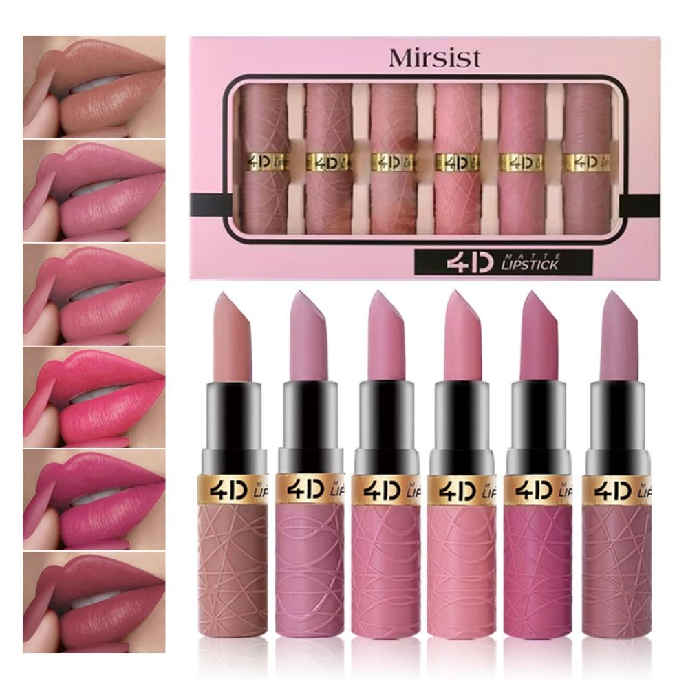 Waterproof Matte Lipstick New Long Lasting Velvet Nude Dark Lipstick Set Matte Non-stick cups Velvet Lip Gloss. 
