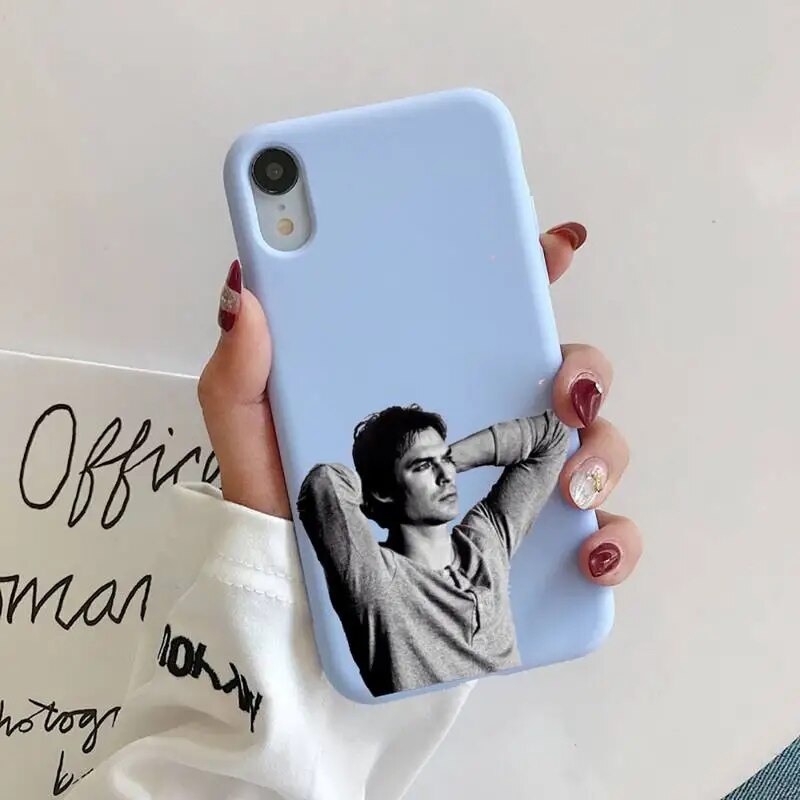 The Vampire Diaries Stefan Damon Salvatore Phone Case for iphone 13 12 11Pro Max X XS Max XR Soft Cover For iPhone 7 8 6 6SPlus. 