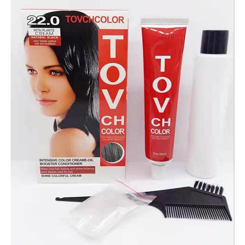 Hair Color Tovch Permanent Color Set 80ml | Shopee Philippines