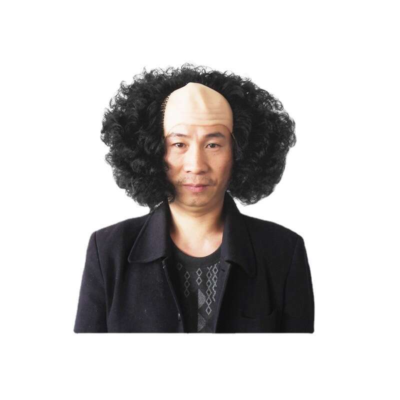 Joker bald funny wig, Eastern Samurai Halloween makeup dance props new model. 