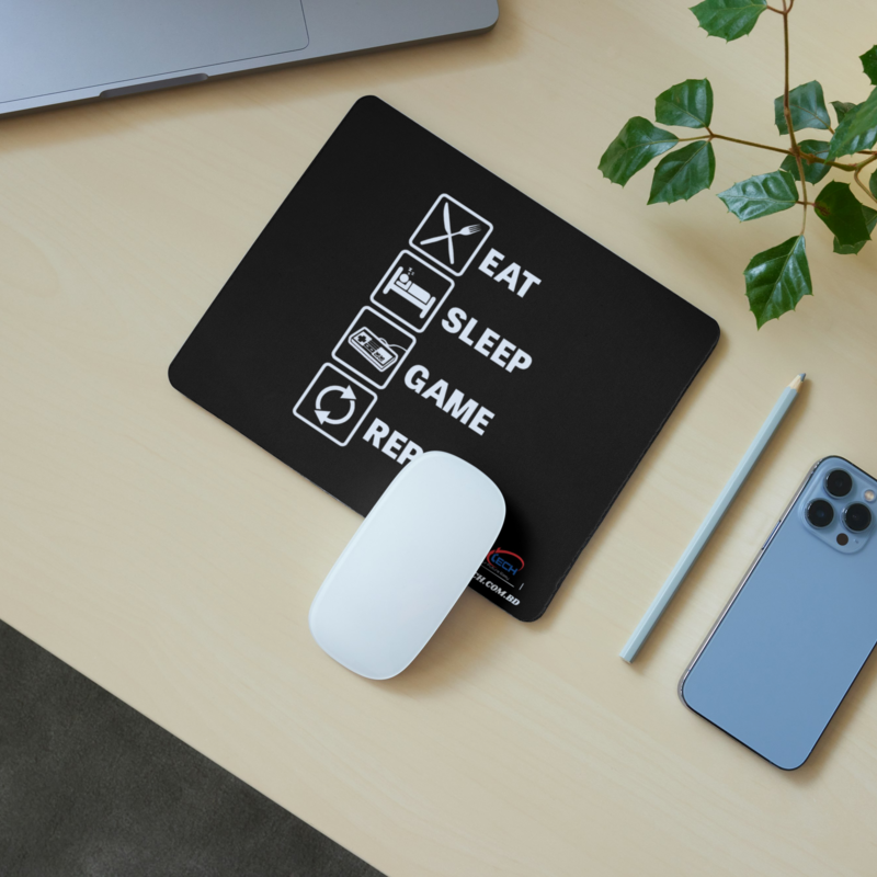 Eat Sleep Game Repeat Custom Design Mouse Pad (Gaming, Office Use and Gift Mouse Pad BD). 