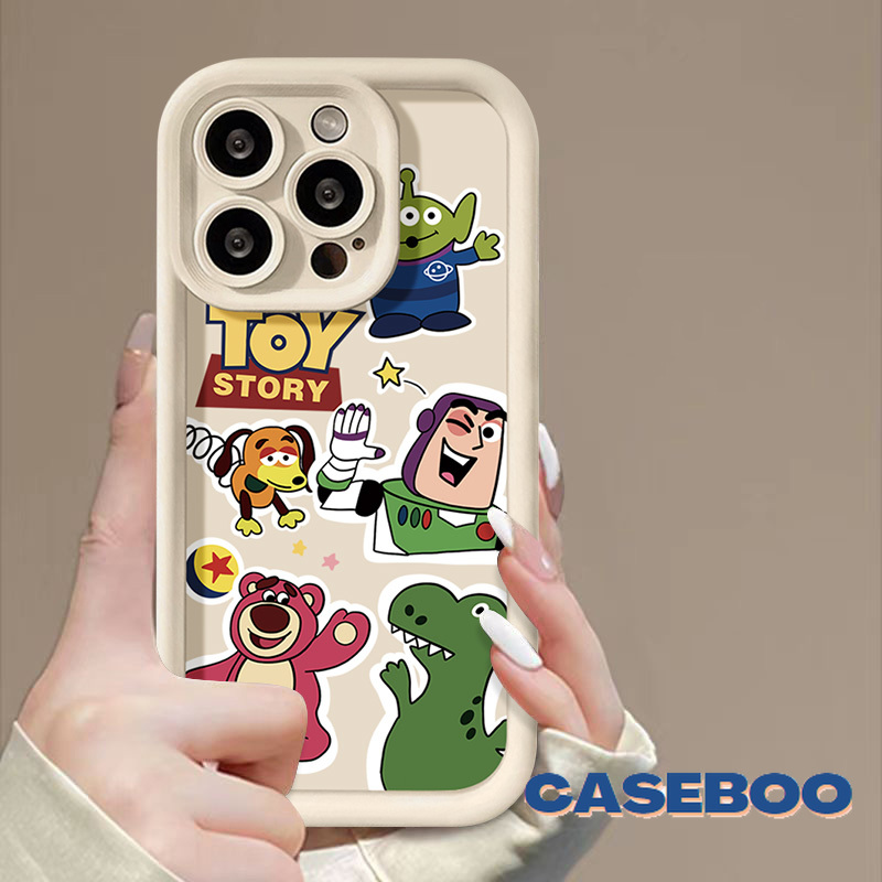 Toy Story Dog Little Crocodile Bear Lotso Soft Angel Eyes Phone Case Compatible for IPhone 11 15 7Plus 13 14 12 Pro Max XR 6S 7 6 8 Plus XS MAX X SE 2020 Anime Cover. 