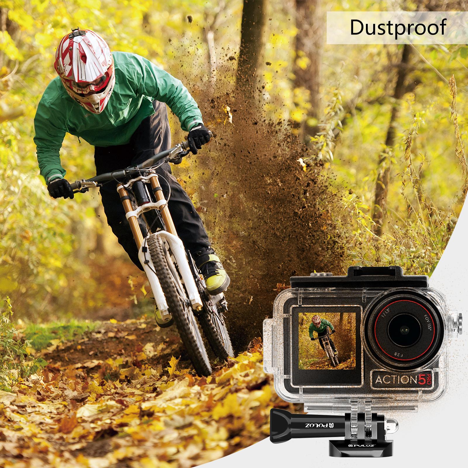 NEW- For DJI Osmo Action 5 Pro / 3 / 4 PULUZ 60m Underwater Waterproof Housing Diving Case with Cold Shoe & Buckle Basic Mount & Screw. 