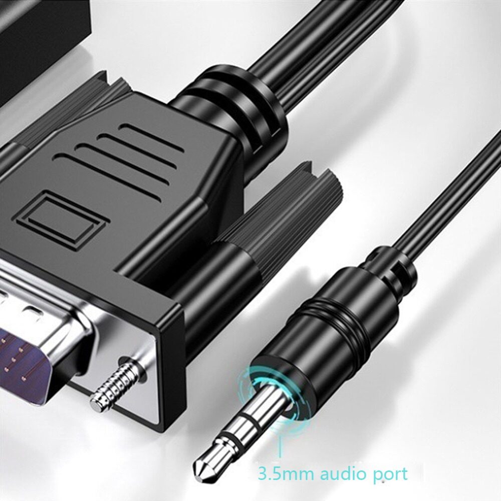 【3C VictoryEagle】HW-2216 HD 1080P VGA to HDMI with Audio Output VGA HD Adapter for PC La-ptop to HDTV Projector. 